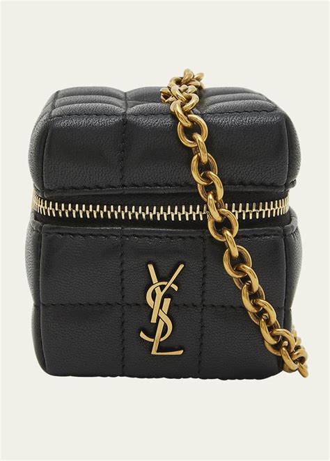 Saint Laurent Mini YSL Cube Leather Top